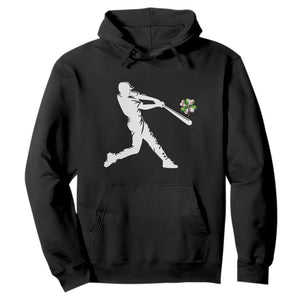 St Patricks Day Baseball Batter Hoodie Irish Sports Gift TS12 Black Print Your Wear