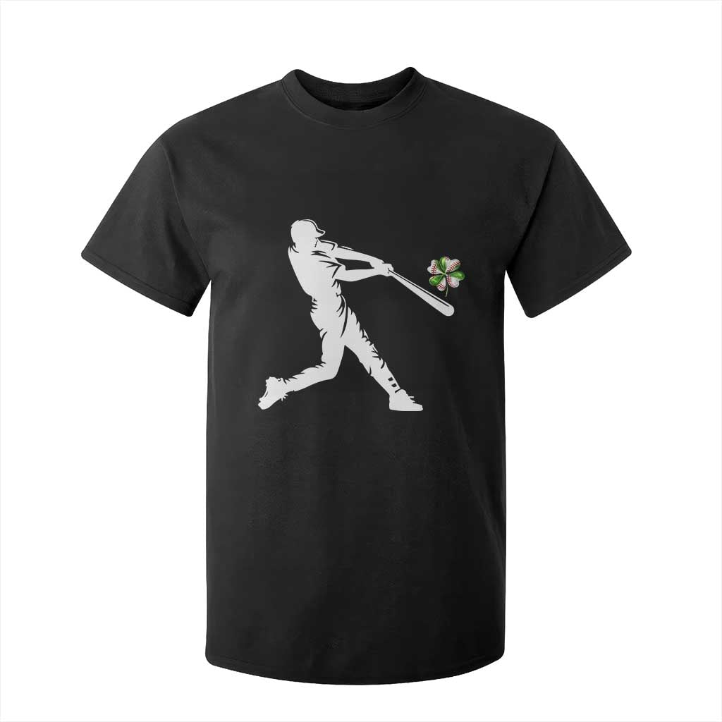 St Patricks Day Baseball Batter T Shirt For Kid Irish Sports Gift TS12 Black Print Your Wear