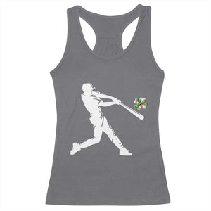 St Patricks Day Baseball Batter Racerback Tank Top Irish Sports Gift TS12 Charcoal Print Your Wear