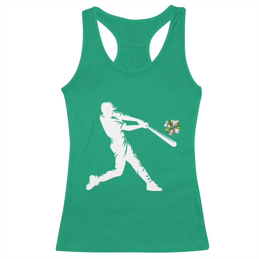 St Patricks Day Baseball Batter Racerback Tank Top Irish Sports Gift TS12 Irish Green Print Your Wear