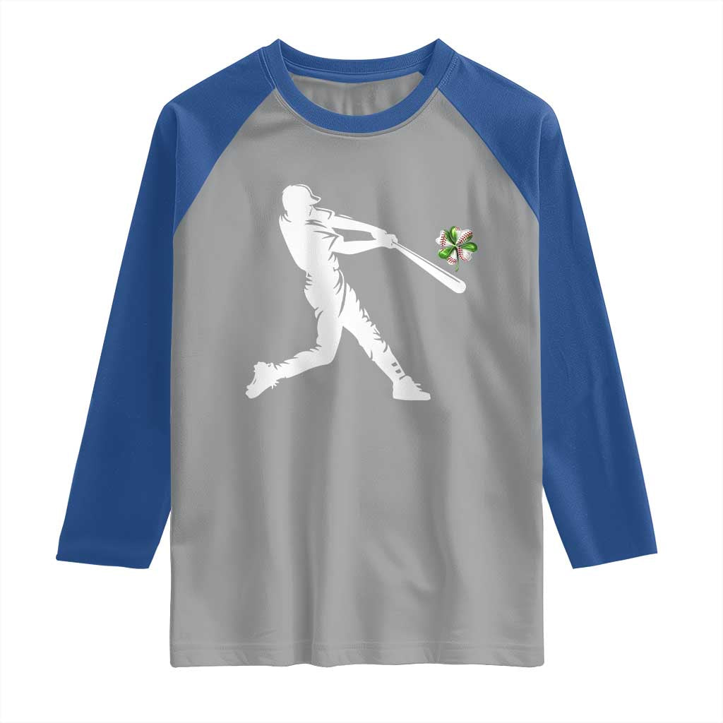 St Patricks Day Baseball Batter Raglan Shirt Irish Sports Gift TS12 Sport Gray Royal Print Your Wear