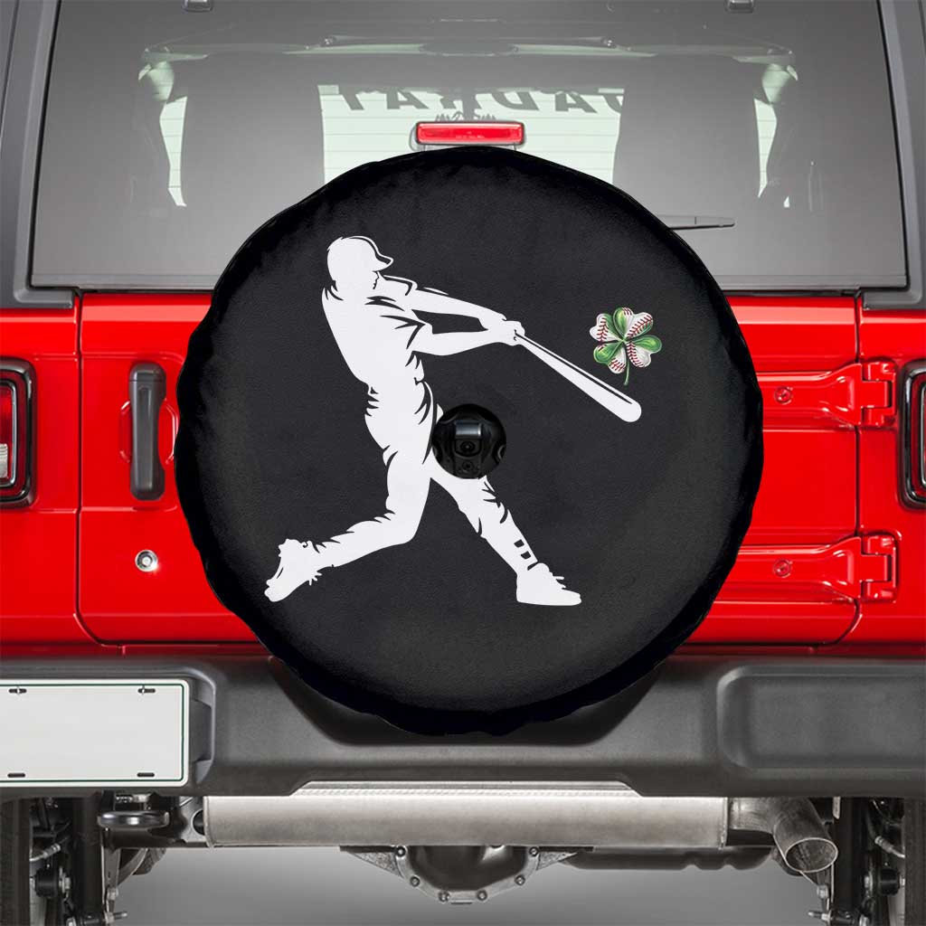 St Patricks Day Baseball Batter Spare Tire Cover Irish Sports Gift TS12 Black Print Your Wear