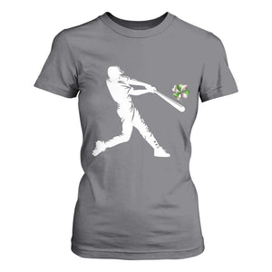 St Patricks Day Baseball Batter T Shirt For Women Irish Sports Gift TS12 Charcoal Print Your Wear