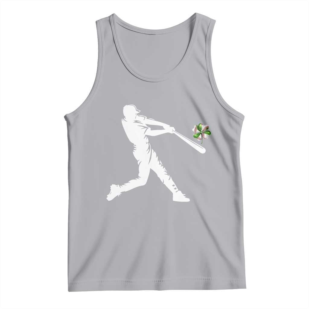 St Patricks Day Baseball Batter Tank Top Irish Sports Gift TS12 Athletic Heather Print Your Wear