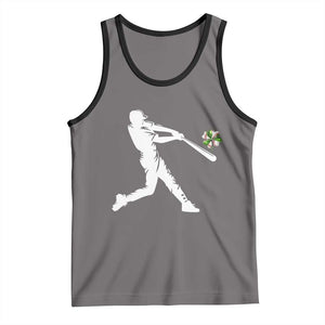 St Patricks Day Baseball Batter Tank Top Irish Sports Gift TS12 Deep Heather Black Print Your Wear