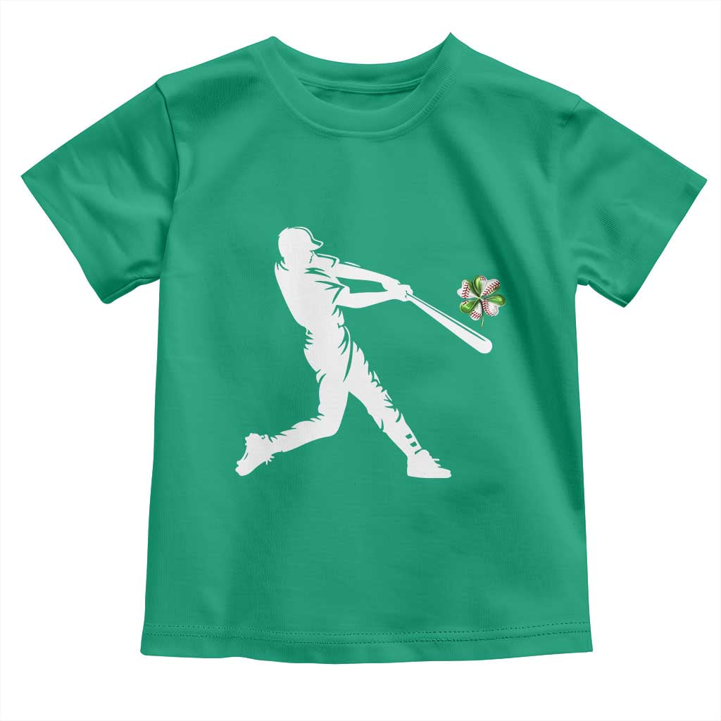 St Patricks Day Baseball Batter Toddler T Shirt Irish Sports Gift TS12 Irish Green Print Your Wear