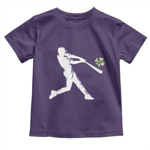 St Patricks Day Baseball Batter Toddler T Shirt Irish Sports Gift TS12 Purple Print Your Wear