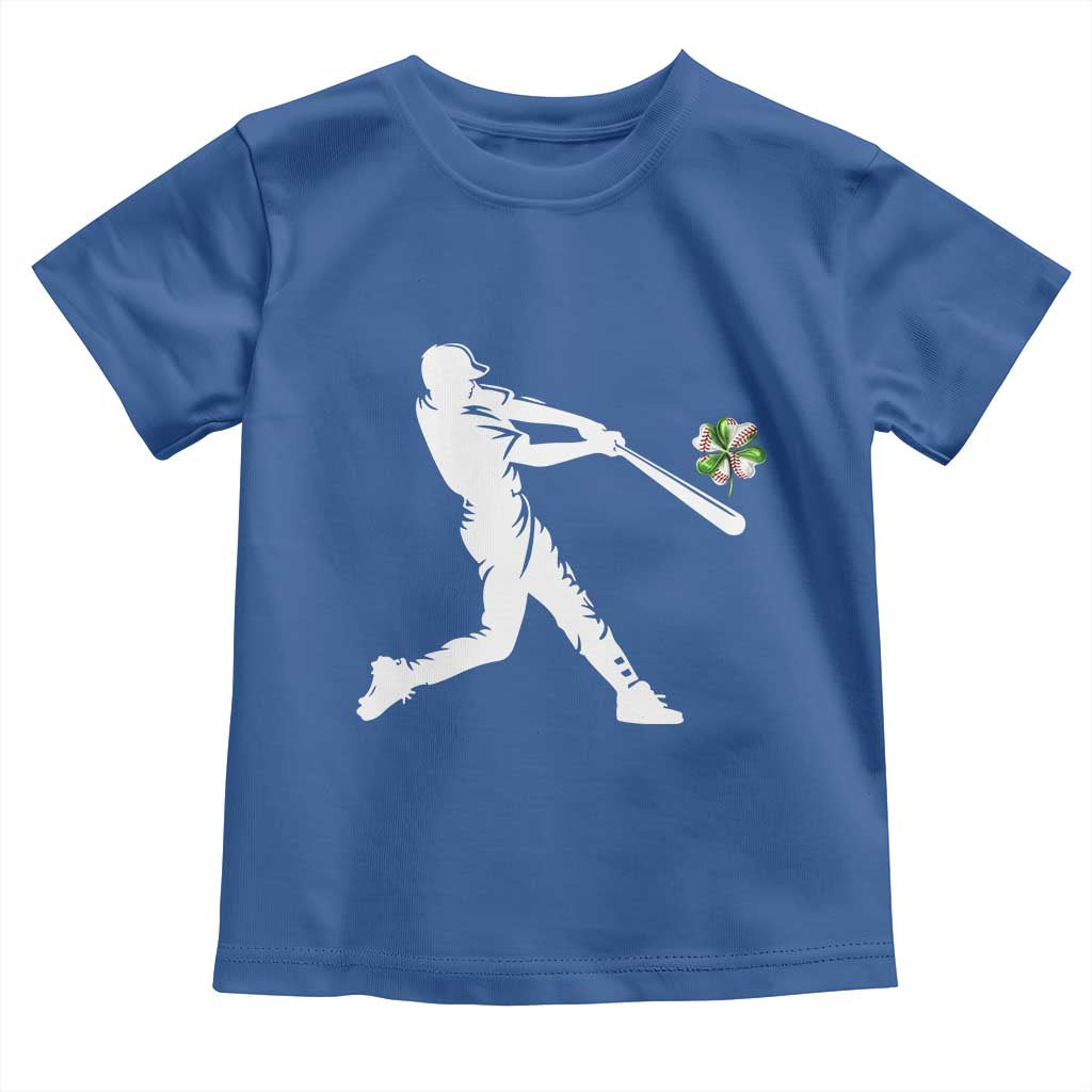 St Patricks Day Baseball Batter Toddler T Shirt Irish Sports Gift TS12 Royal Blue Print Your Wear