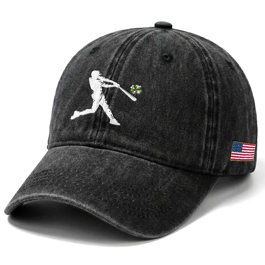 St Patricks Day Baseball Batter Washed Cotton Baseball Cap Irish Sports Gift TS12 Print Your Wear