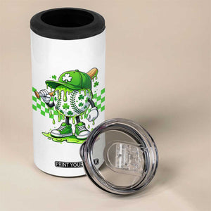 St Patricks Day Shamrock Baseball Player Gift 4 in 1 Can Cooler Tumbler TS12 Print Your Wear