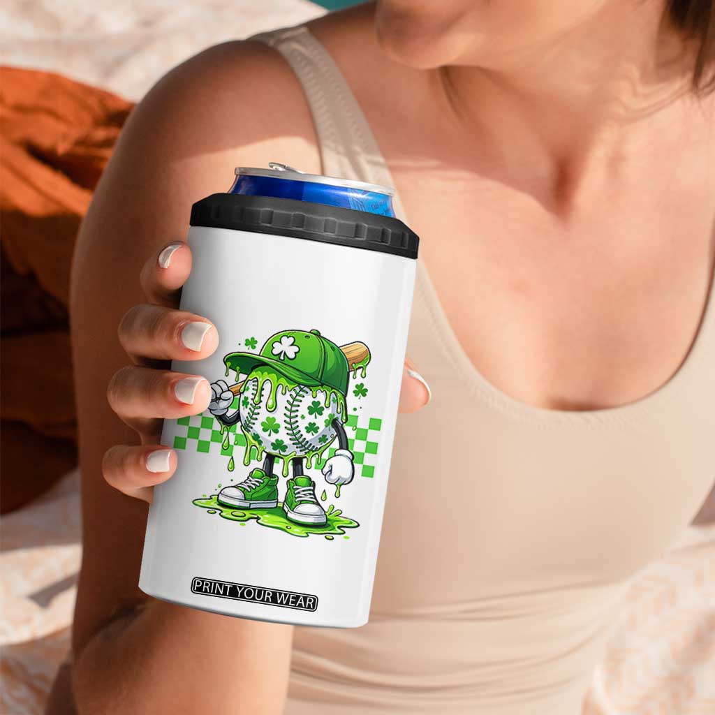 St Patricks Day Shamrock Baseball Player Gift 4 in 1 Can Cooler Tumbler TS12 Print Your Wear