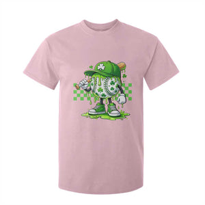 St Patricks Day Shamrock Baseball Player Gift T Shirt For Kid TS12 Light Pink Print Your Wear
