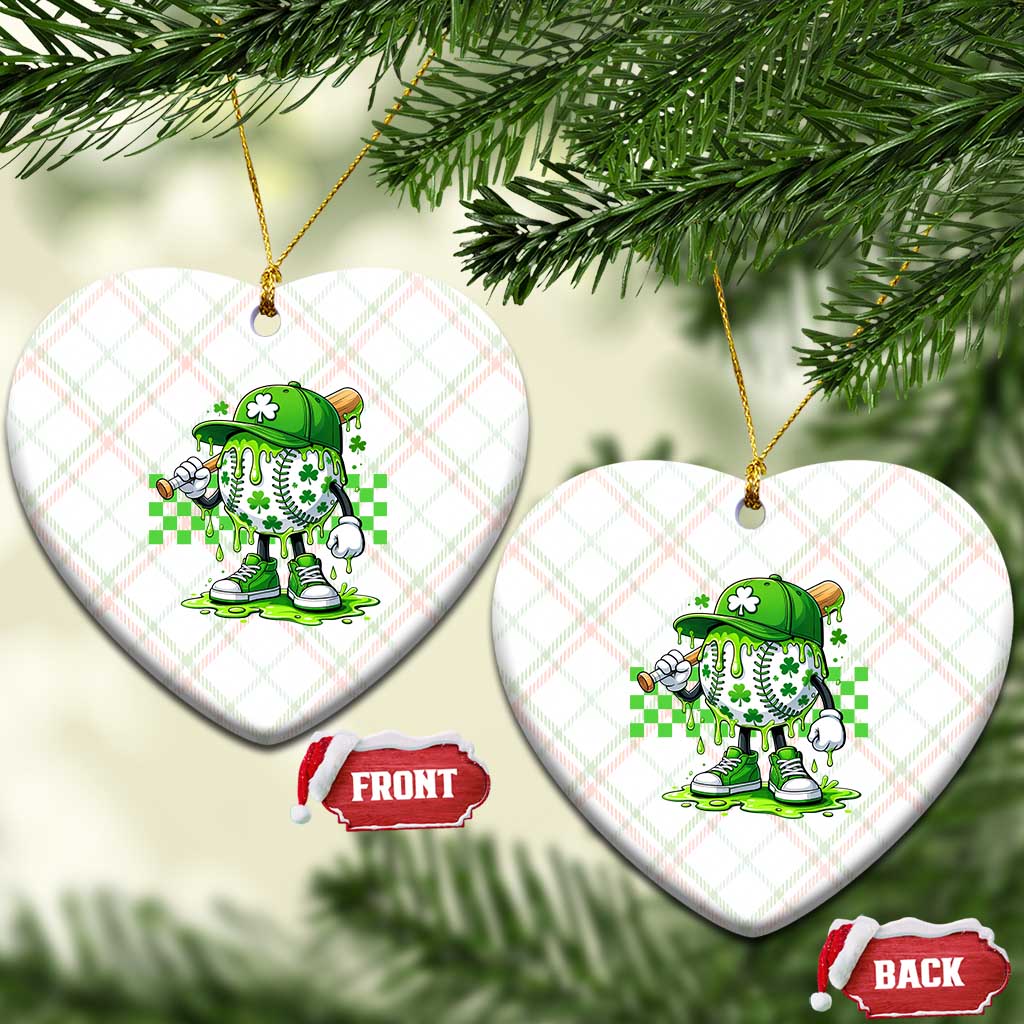 St Patricks Day Shamrock Baseball Player Gift Ceramic Ornament TS12 Print Your Wear