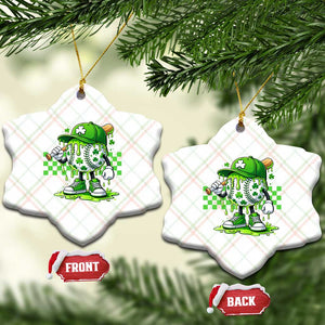 St Patricks Day Shamrock Baseball Player Gift Ceramic Ornament TS12 Print Your Wear