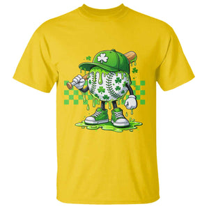 St Patricks Day Shamrock Baseball Player Gift T Shirt