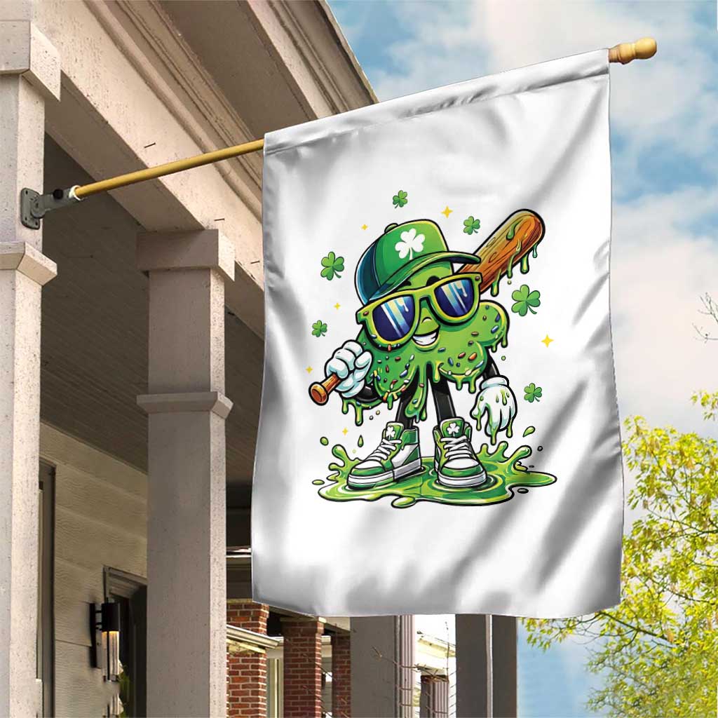 Funny St Patricks Day Clover Baseball Player Gift Garden Flag TS12 Print Your Wear