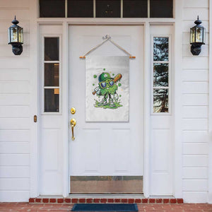 Funny St Patricks Day Clover Baseball Player Gift Garden Flag TS12 Print Your Wear