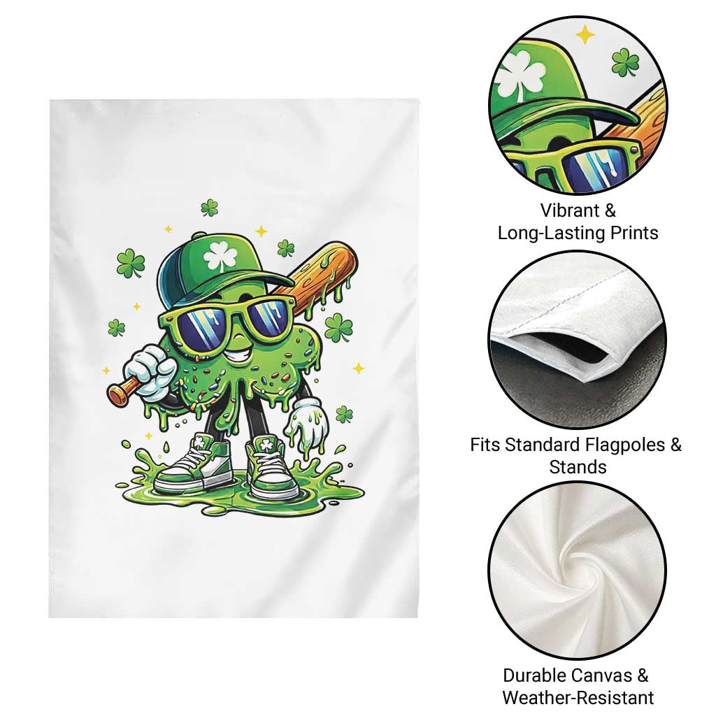 Funny St Patricks Day Clover Baseball Player Gift Garden Flag TS12 Print Your Wear