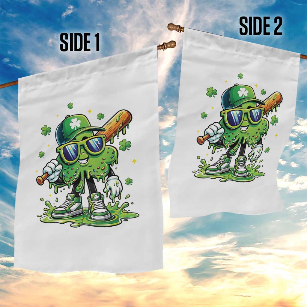 Funny St Patricks Day Clover Baseball Player Gift Garden Flag TS12 Print Your Wear