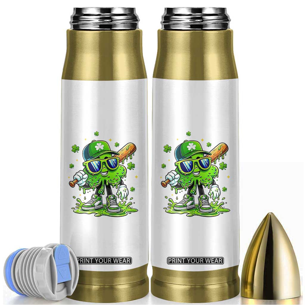 Funny St Patricks Day Clover Baseball Player Gift Bullet Tumbler TS12 White Print Your Wear