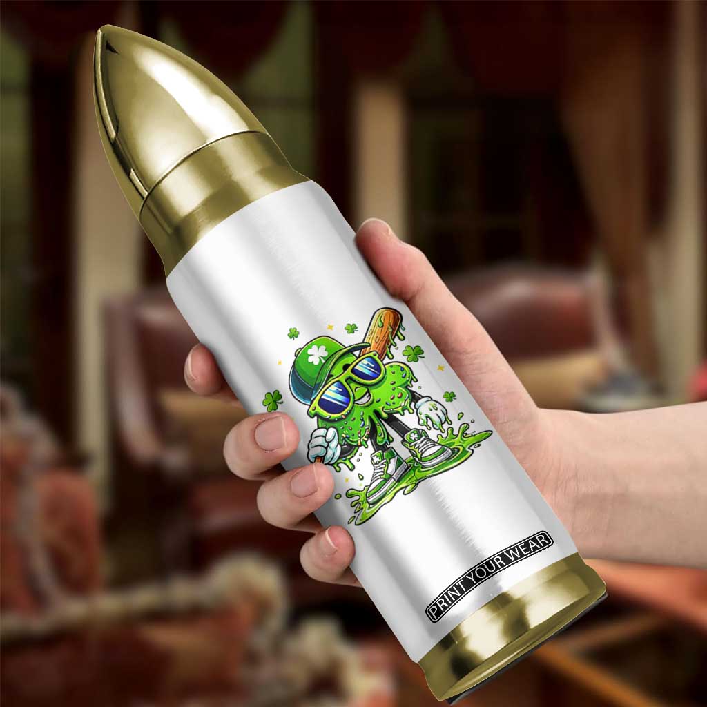 Funny St Patricks Day Clover Baseball Player Gift Bullet Tumbler TS12 Print Your Wear