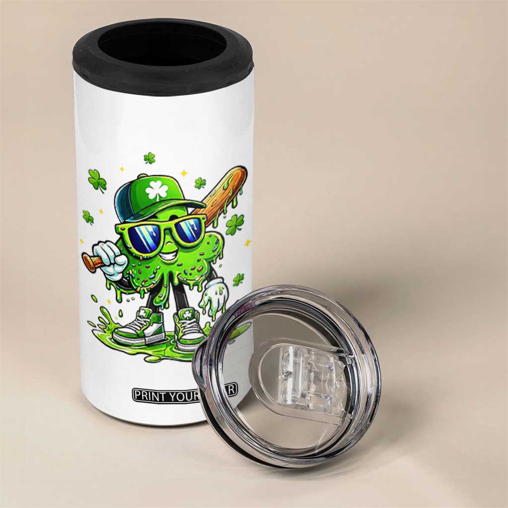 Funny St Patricks Day Clover Baseball Player Gift 4 in 1 Can Cooler Tumbler TS12 Print Your Wear