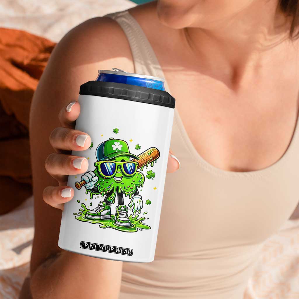 Funny St Patricks Day Clover Baseball Player Gift 4 in 1 Can Cooler Tumbler TS12 Print Your Wear