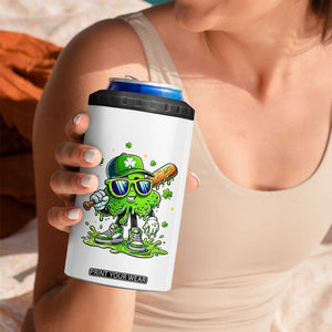Funny St Patricks Day Clover Baseball Player Gift 4 in 1 Can Cooler Tumbler TS12 Print Your Wear