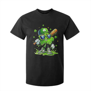 Funny St Patricks Day Clover Baseball Player Gift T Shirt For Kid TS12 Black Print Your Wear