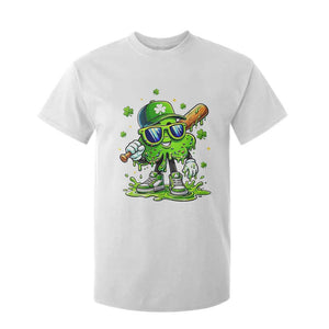Funny St Patricks Day Clover Baseball Player Gift T Shirt For Kid TS12 White Print Your Wear