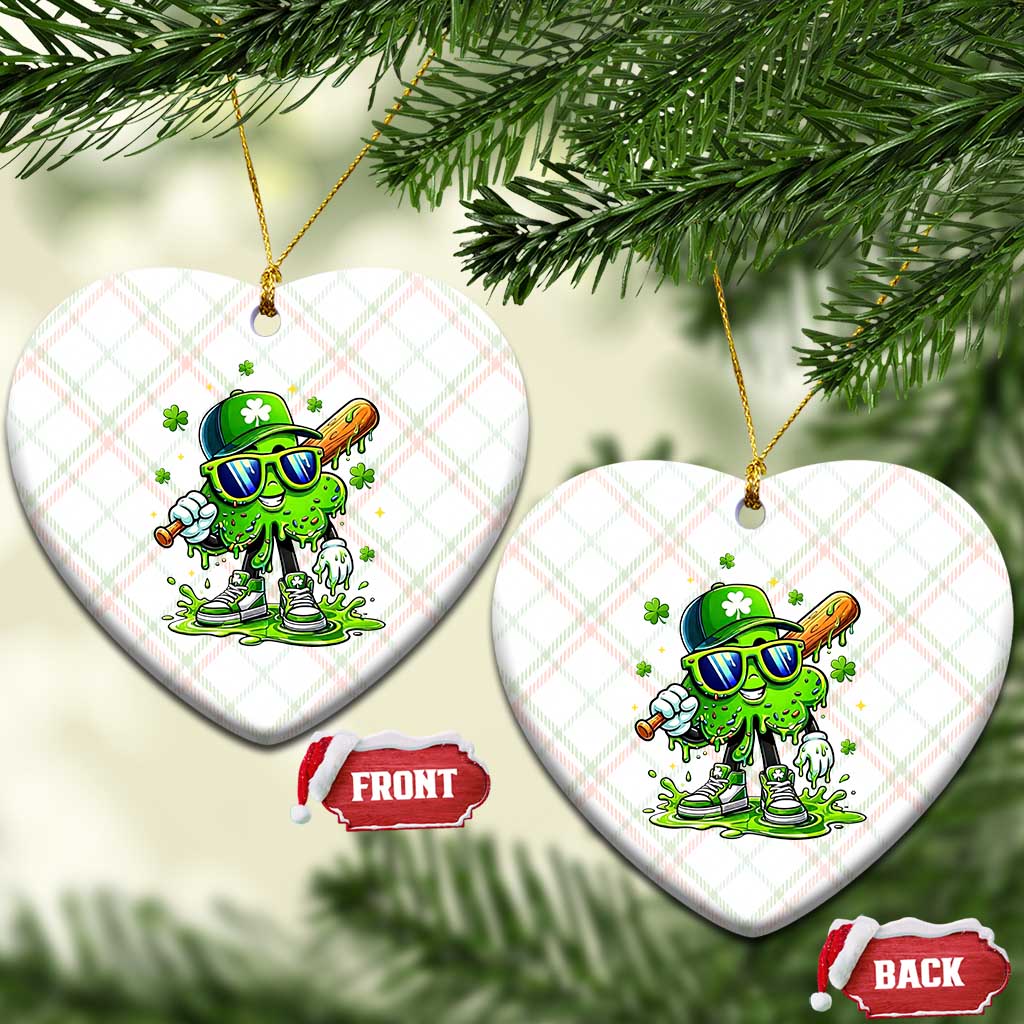 Funny St Patricks Day Clover Baseball Player Gift Ceramic Ornament TS12 Print Your Wear