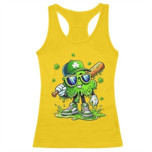 Funny St Patricks Day Clover Baseball Player Gift Racerback Tank Top TS12 Daisy Print Your Wear