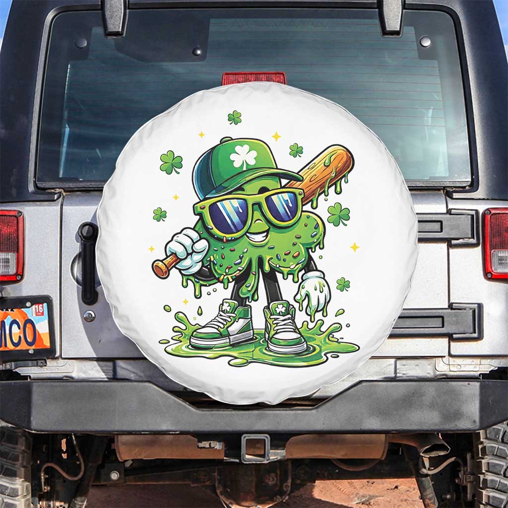 Funny St Patricks Day Clover Baseball Player Gift Spare Tire Cover TS12 No hole White Print Your Wear