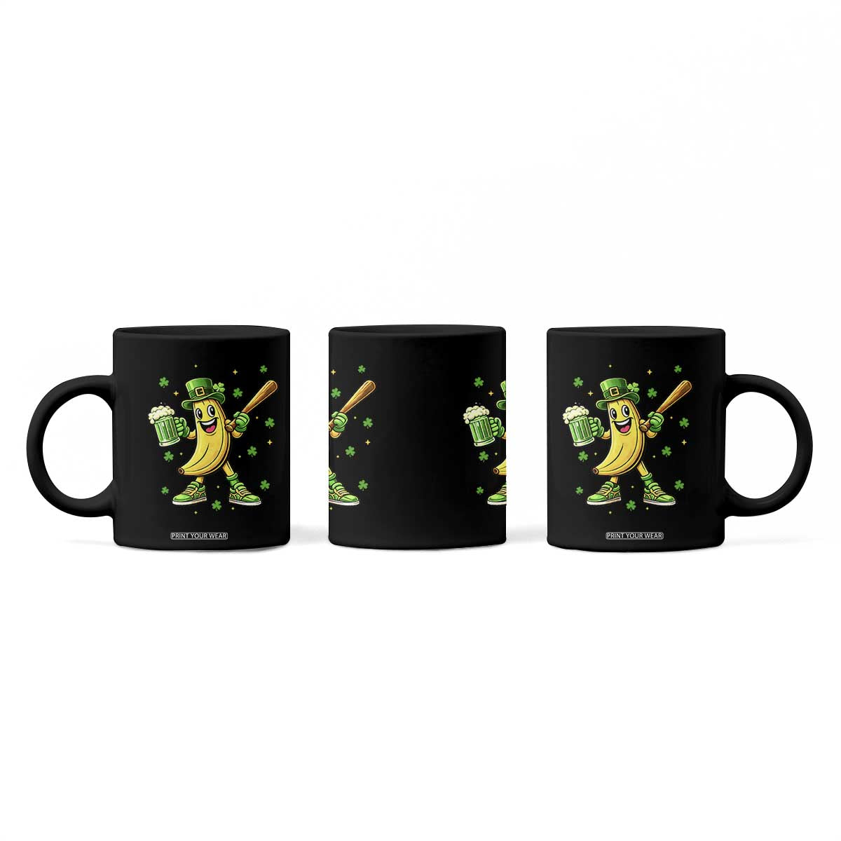 Funny Banana Baseball Player Gift Coffee Mug St Patricks Day TS12 Print Your Wear
