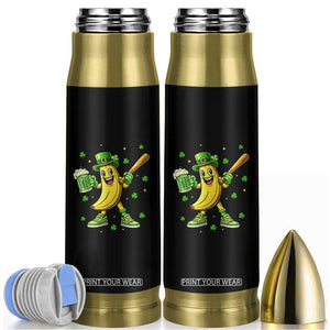 Funny Banana Baseball Player Gift Bullet Tumbler St Patricks Day TS12 Black Print Your Wear