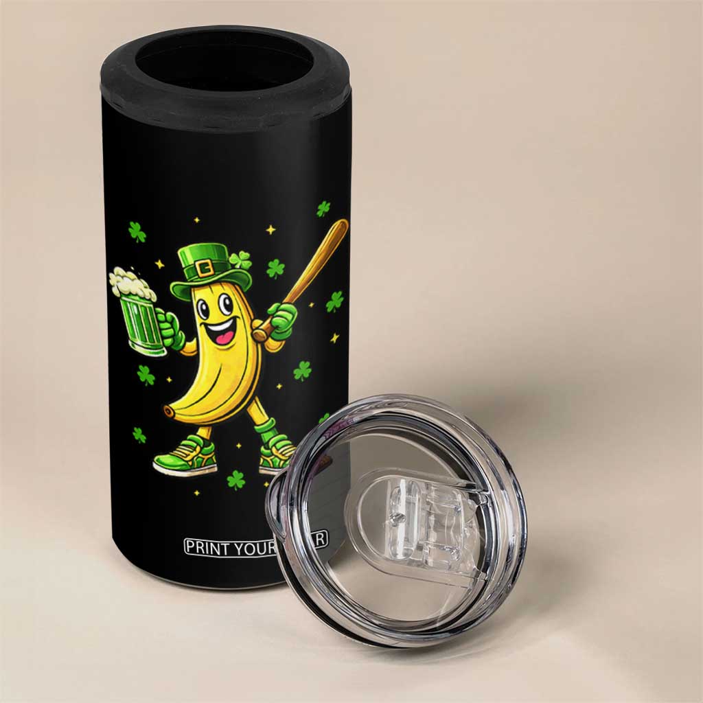 Funny Banana Baseball Player Gift 4 in 1 Can Cooler Tumbler St Patricks Day TS12 Print Your Wear