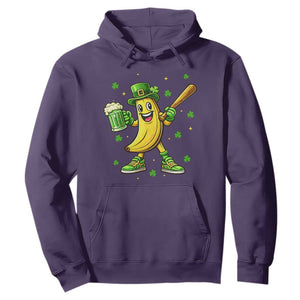 Funny Banana Baseball Player Gift Hoodie St Patricks Day TS12 Purple Print Your Wear