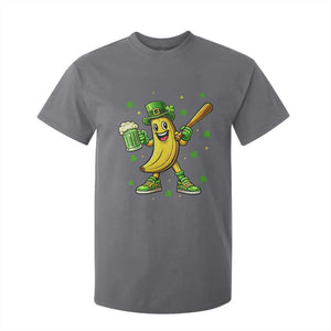 Funny Banana Baseball Player Gift T Shirt For Kid St Patricks Day TS12 Charcoal Print Your Wear