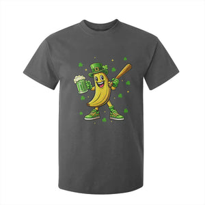 Funny Banana Baseball Player Gift T Shirt For Kid St Patricks Day TS12 Dark Heather Print Your Wear