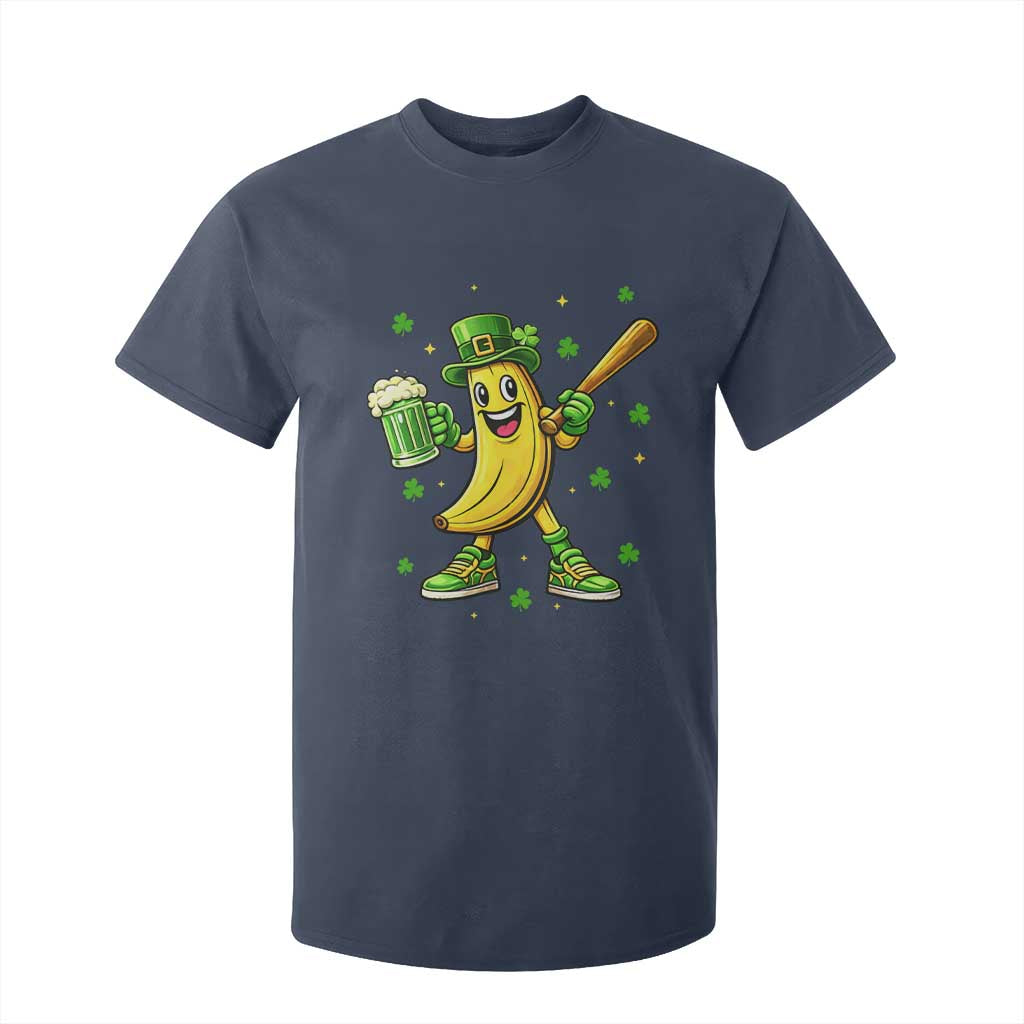 Funny Banana Baseball Player Gift T Shirt For Kid St Patricks Day TS12 Navy Print Your Wear