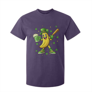 Funny Banana Baseball Player Gift T Shirt For Kid St Patricks Day TS12 Purple Print Your Wear
