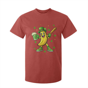 Funny Banana Baseball Player Gift T Shirt For Kid St Patricks Day TS12 Red Print Your Wear