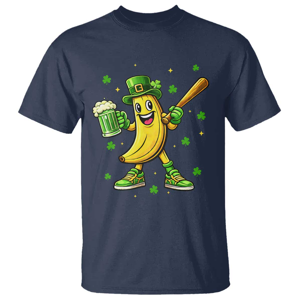 Funny Banana Baseball Player Gift T Shirt St Patricks Day