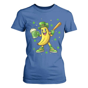 Funny Banana Baseball Player Gift T Shirt For Women St Patricks Day TS12 Royal Blue Print Your Wear