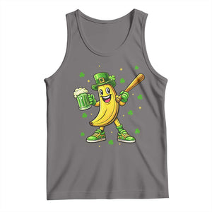 Funny Banana Baseball Player Gift Tank Top St Patricks Day TS12 Deep Heather Print Your Wear