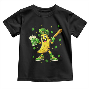 Funny Banana Baseball Player Gift Toddler T Shirt St Patricks Day TS12 Black Print Your Wear