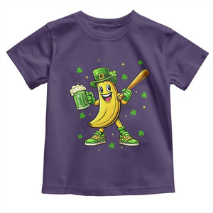 Funny Banana Baseball Player Gift Toddler T Shirt St Patricks Day TS12 Purple Print Your Wear