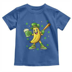 Funny Banana Baseball Player Gift Toddler T Shirt St Patricks Day TS12 Royal Blue Print Your Wear
