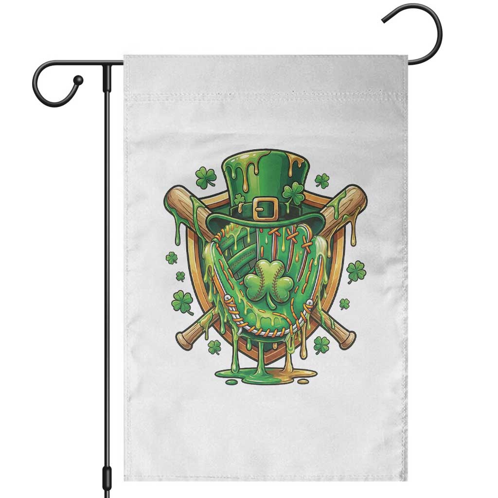 Slimy Shamrock Baseball Glove Garden Flag St Patricks Day Gift TS12 White Print Your Wear