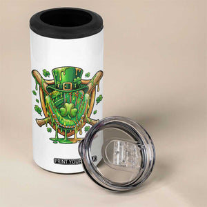 Slimy Shamrock Baseball Glove 4 in 1 Can Cooler Tumbler St Patricks Day Gift TS12 Print Your Wear